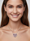 Diamond & Ruby Heart Pendant-1.80 Ct TW - Anvaya Canada-White | Anvaya Canada