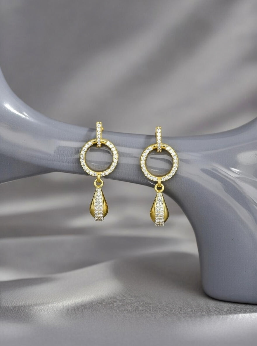 Radiant Drop Earring-0.55 Ct TW-Yellow