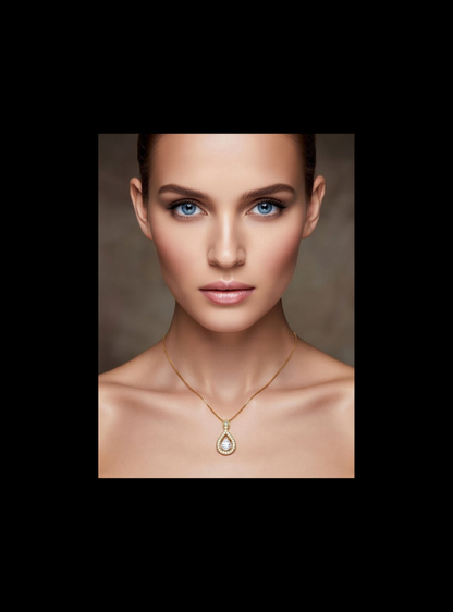 Pendentif Goutte de Pluie - 0,70 Ct TW