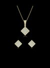 Diamond Fashion Matching Earrings & Neckwear Set-1.00 Ct TW-Yellow | Anvaya Canada